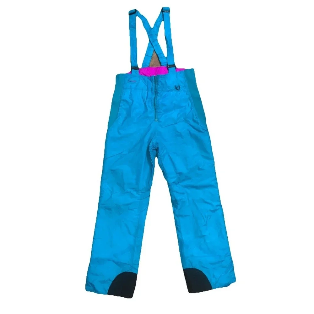 VTG Columbia Snow Pants Youth XL Insulated Ski Bibs Adj Straps Overall Turquoise